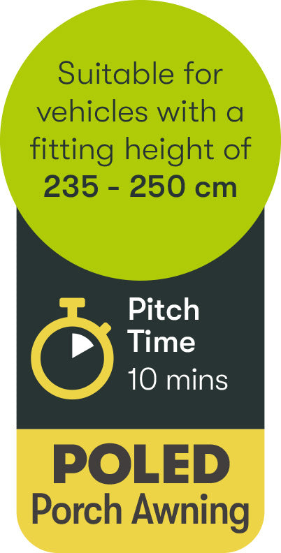 Quest Falcon 260 Poled Porch Caravan Awning