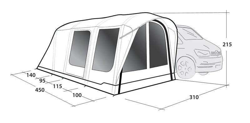 Outwell Wolfburg 450 Air Drive Away Awning 2025