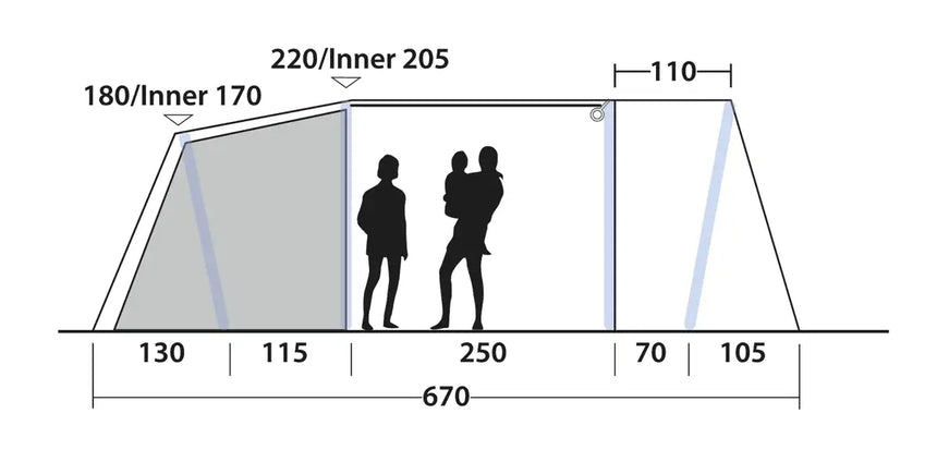 Outwell Sacramento 6 Air Tent 2026