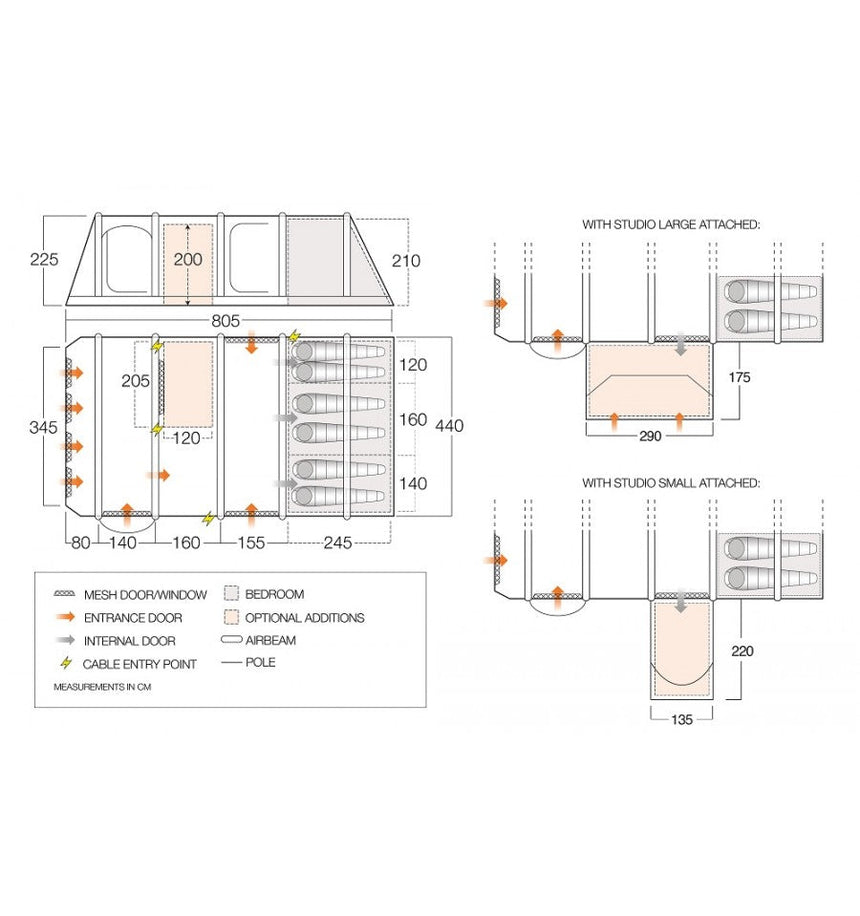 Vango Anantara IV Air 650XL Tent With FREE CARPET, FOOTPRINT AND Small STUDIO