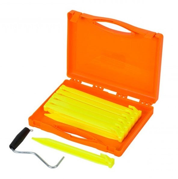 Case of 12 Vango Bolt Plastic Peg Set 22cm with Extractor