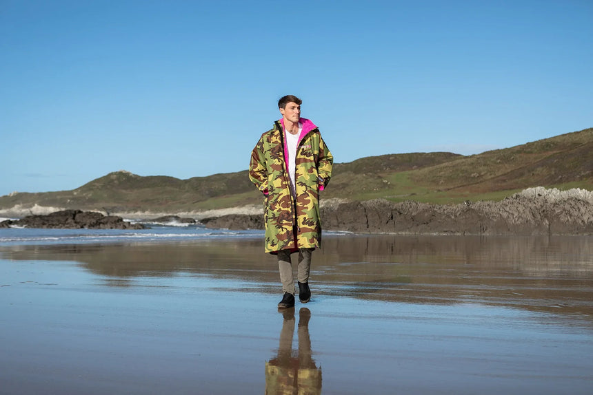 Dryrobe Advance Long Sleeve Camouflage Pink - RECYCLED