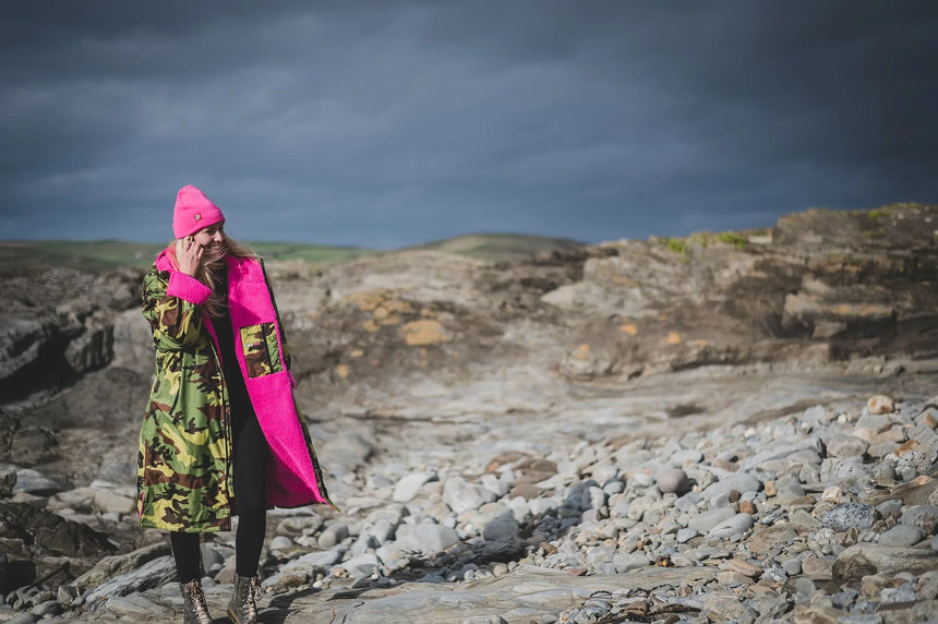 Dryrobe Advance Long Sleeve Camouflage Pink - RECYCLED