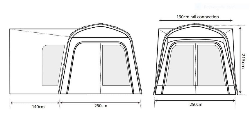 Outdoor Revolution Q Cayman T1 Tailgate Drive Away Awning+