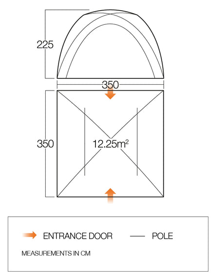 Vango Danu Hub Dimensions