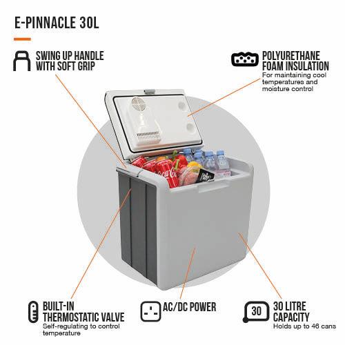 Vango E-Pinnacle 30L Cooler stats