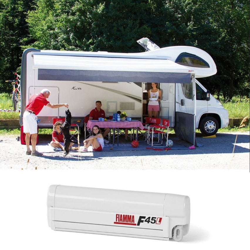 Fiamma F45L Awning in a Polar White Case