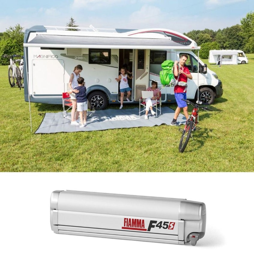 Fiamma F45s Awning in a Titanium Case