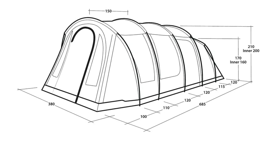 Outwell Carolina 6 Tent 2026