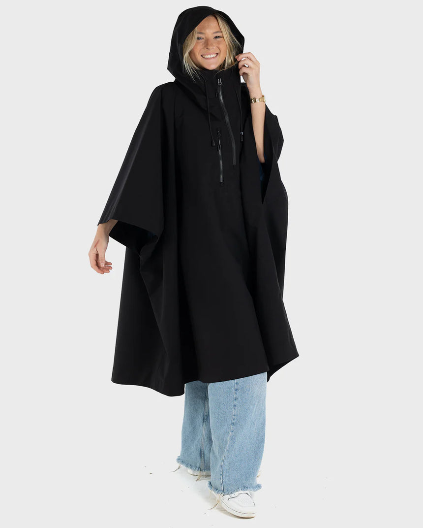 Dryrobe One Size Rainproof Poncho - Blaxk