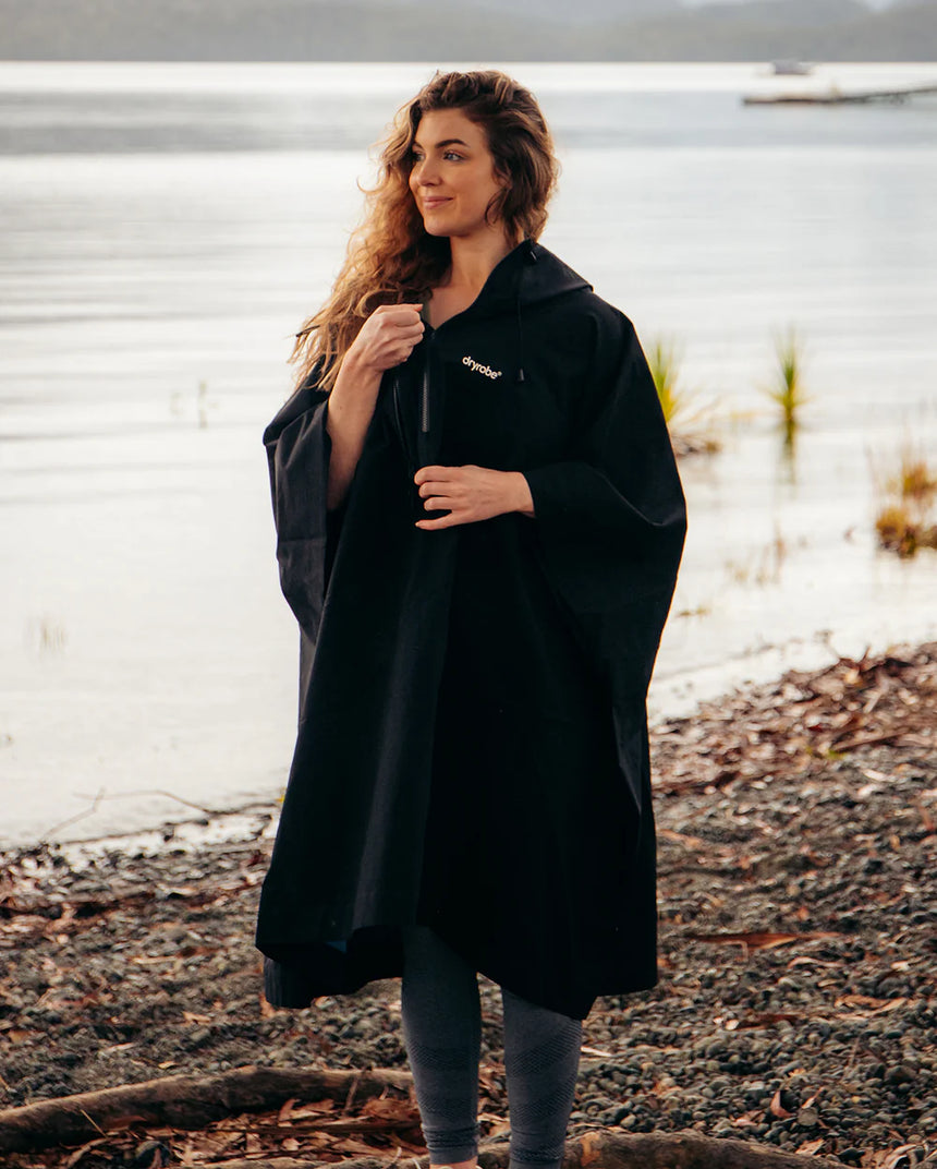 Dryrobe One Size Rainproof Poncho - Blaxk
