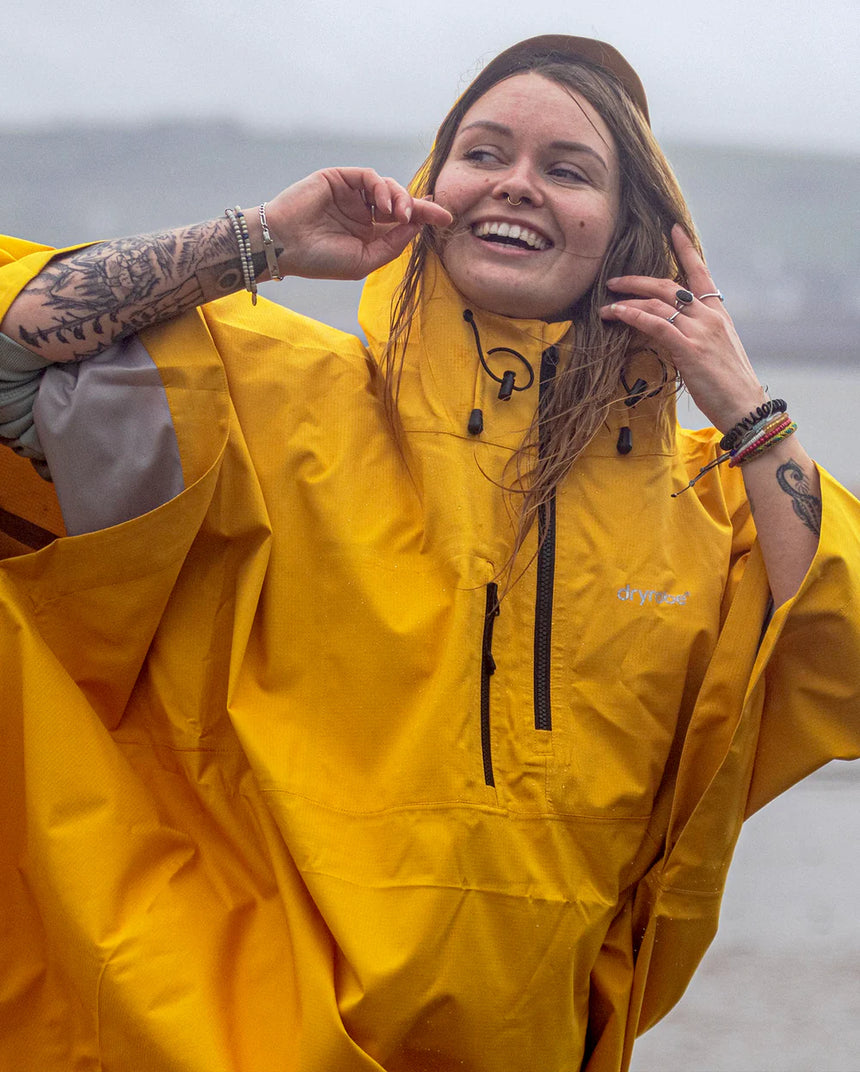 Dryrobe One Size Rainproof Poncho - Yellow