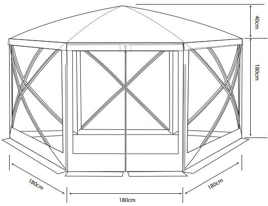 Outdoor Revolution Screenhouse 6 Measurements