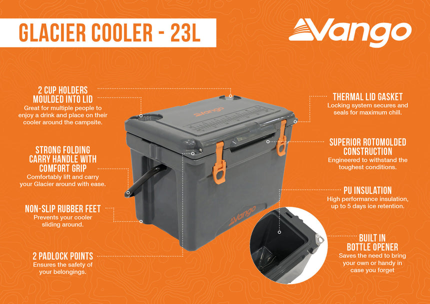 Vango Glacier 23L Cool Box Features