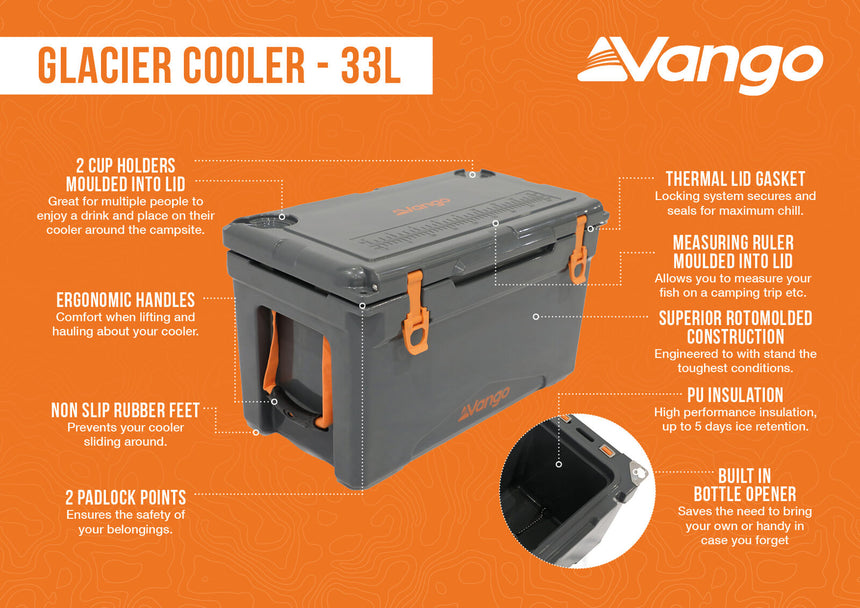 Vango Glacier 33L Cool Box Features