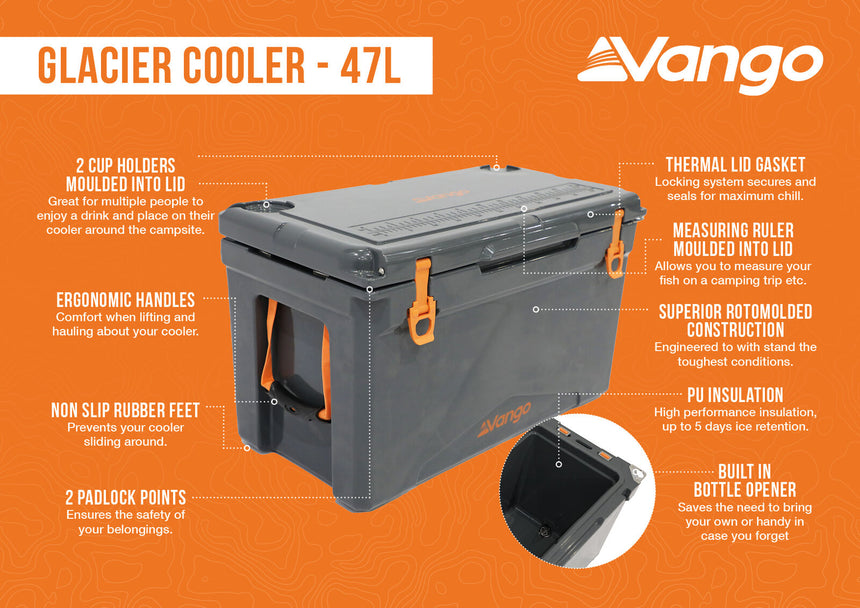 Vango Glacier 47L Cool Box Features