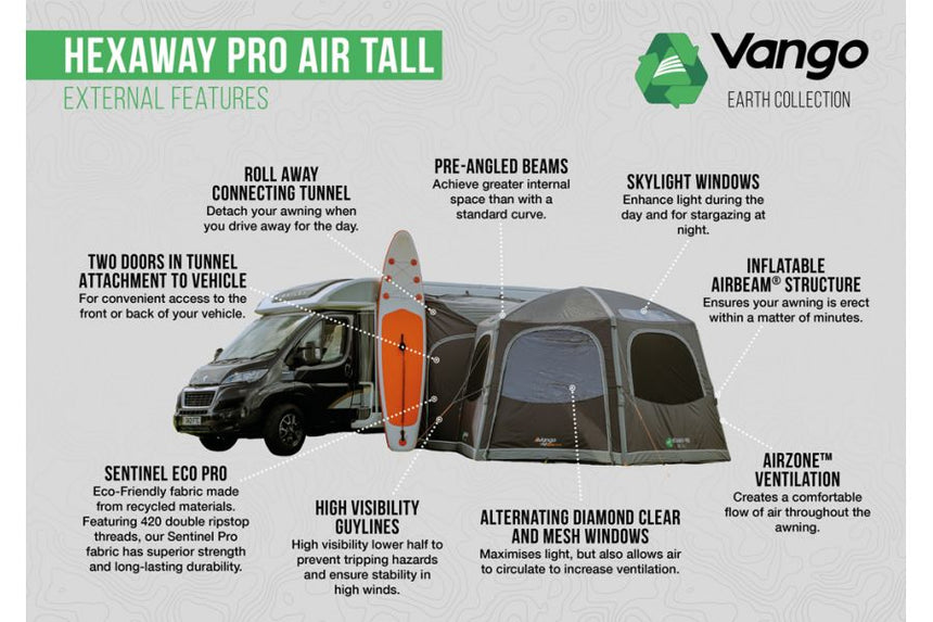 Vango HexAway Pro Air tall Drive Away Awning