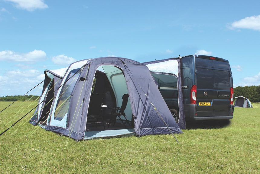 Attached awning to vehicle