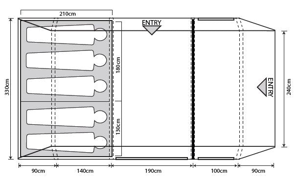 Outdoor Revolution Camp Star 500 XL Tent bundle WIth Carpet and Footprint 2025