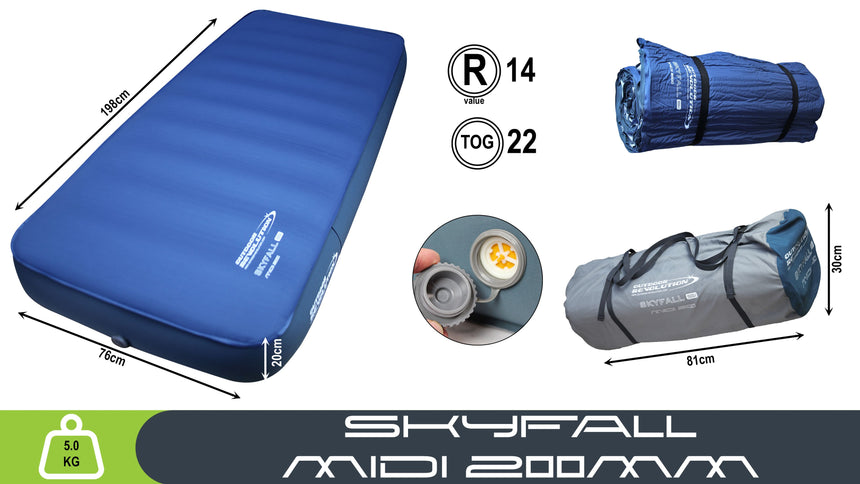 Outdoor Revolution Skyfall Midi 200 Self-Inflating Sleeping Mat