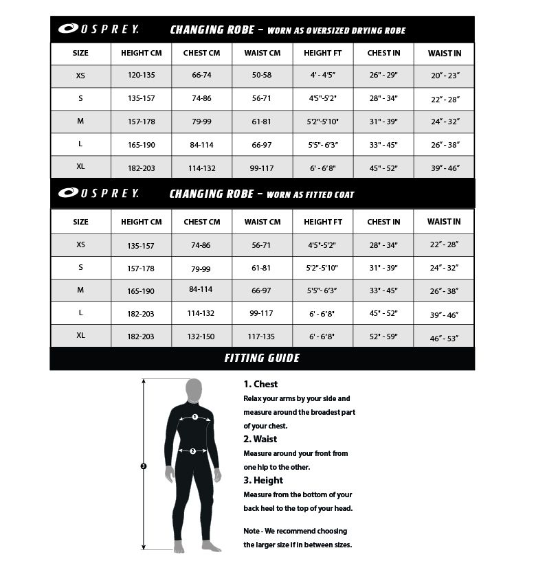 Osprey Unisex Changing Robe Teal