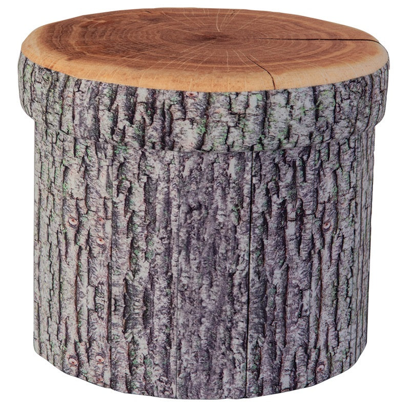 Log design folding seat and storage