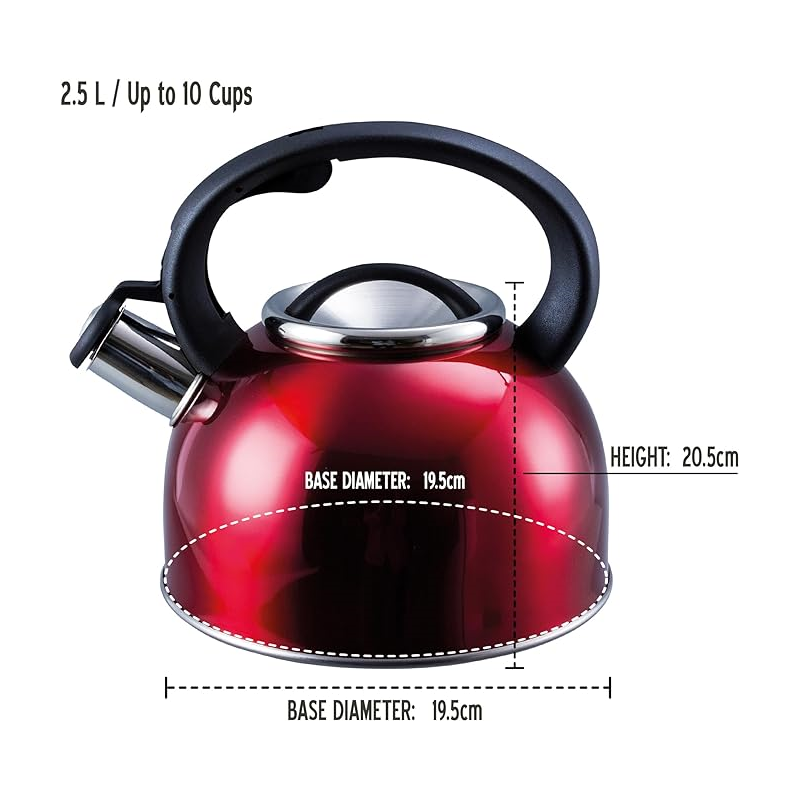 Liberty 2.5L Whistling Kettle - Red