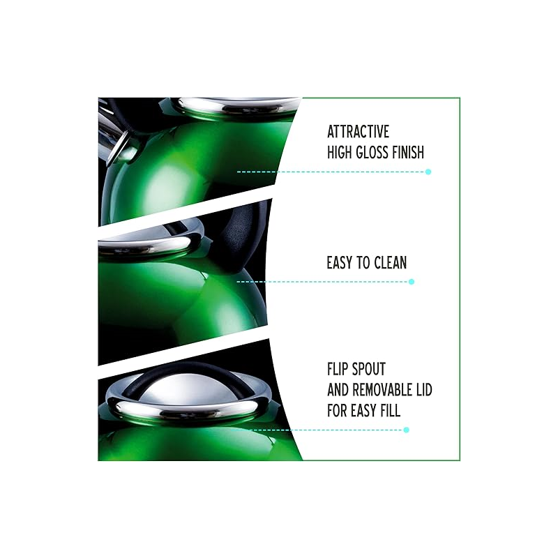 Liberty 2.5L Whistling Kettle - Green