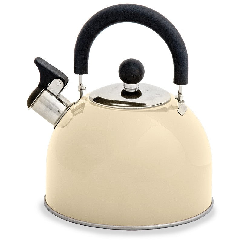 Quest Hamilton slate stainless steel whistling kettle (2L) - Cream
