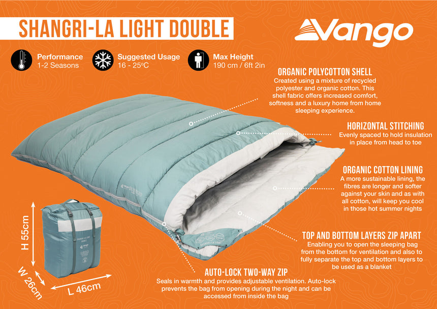 Vango Shangri-La Light Double Sleeping Bag