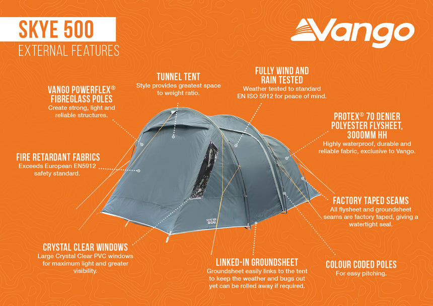 Vango Skye 500 Tent External Features