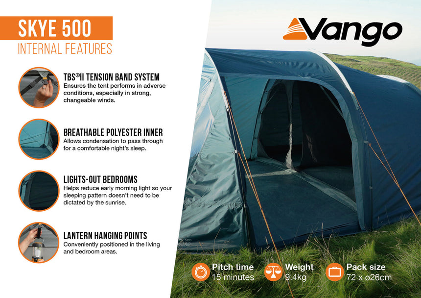 Vango Skye 500 Tent Internal Features