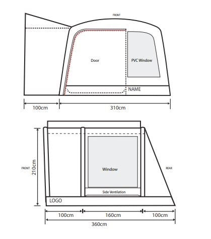 Outdoor Revolution Cayman Air T3 Lite Low - FREE FOOTPRINT