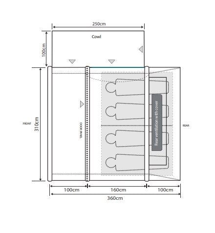 Outdoor Revolution Cayman Air T3 Lite Low - FREE FOOTPRINT