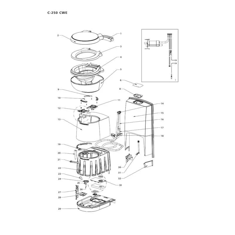 Thetford SC250CWE pump for C-250CWE cassette toilet