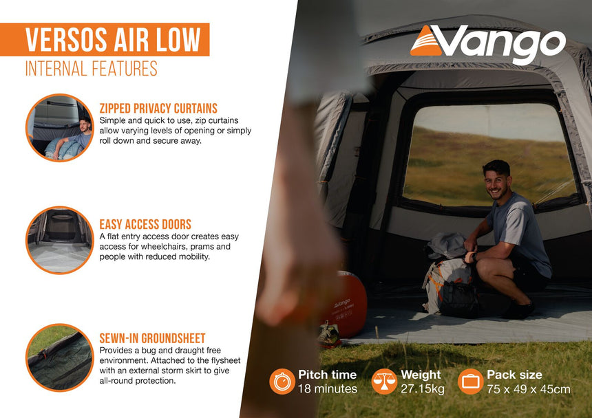 Vango Versos Air Low Awning Specifications