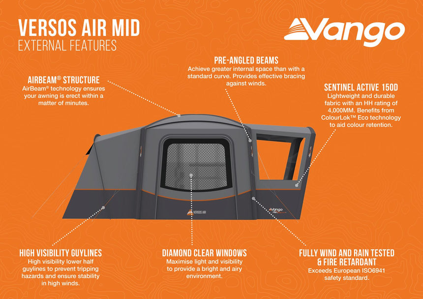 Vango Versos Air Mid Drive Away Awning Features