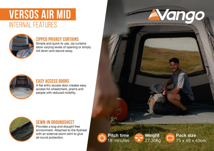Vango Versos Air Mid Drive Away Awning Specifications