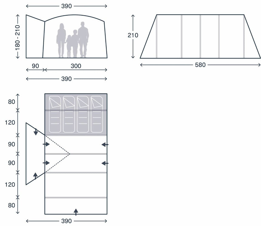 Kampa Voyager Air Low Drive Away Awning