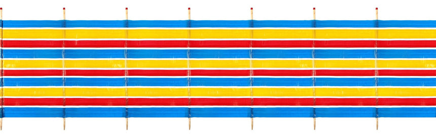 Yello 8 Pole Tall Striped Windbreak