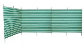 Windbreak 7 pole Green Stripe (5.4m single piping)