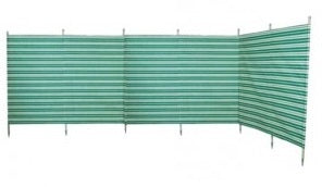 Blue Diamond Windbreak 7 Pole Green Stripe Windbreak