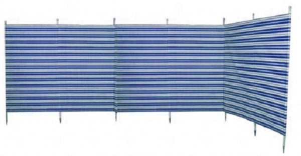 Blue Diamond 7 Pole Navy Stripe Windbreak