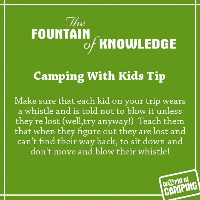 Give your kids a whistle on camp