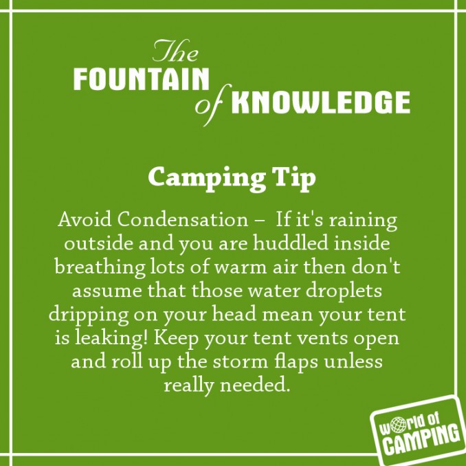 Prevent Your Tent Leaking