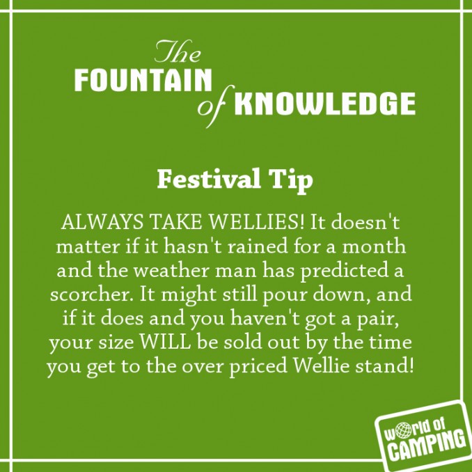 Fountain of Knowledge,Camping Tips,Festival Tips