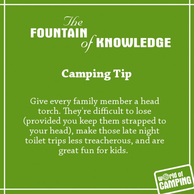 Camping Tips -Take a Headlight