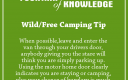 Wild Parking Camping Tip