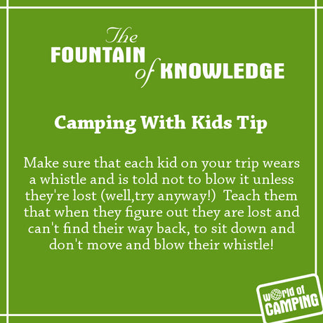 Give your kids a whistle on camp