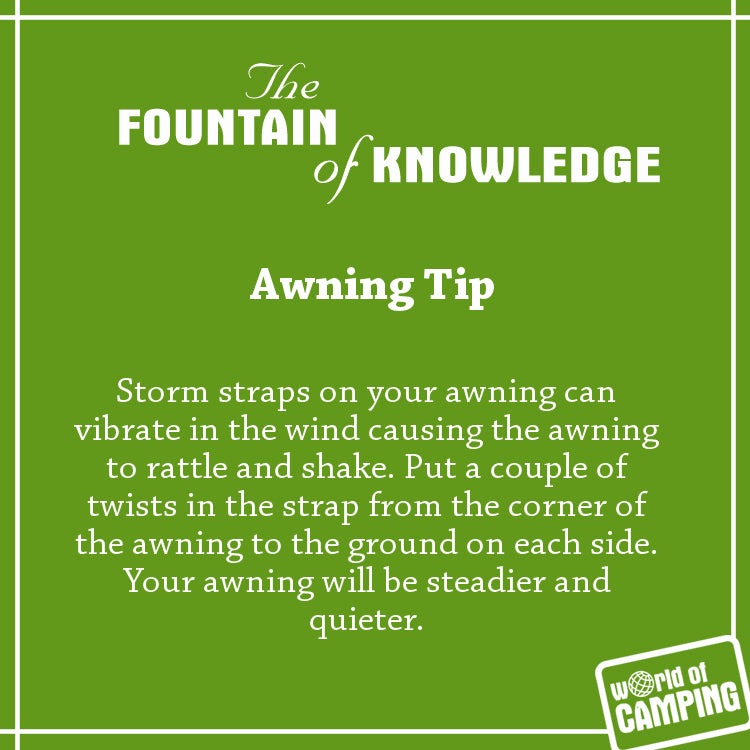 Stop your awning vibrating